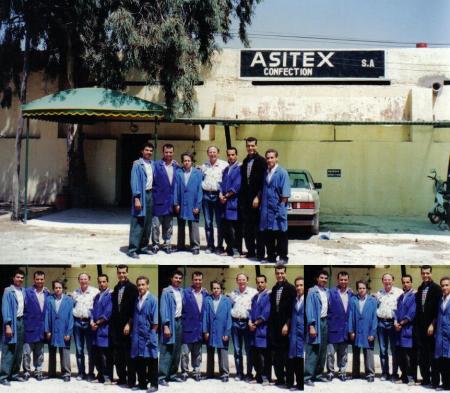devant la porte ASITEX